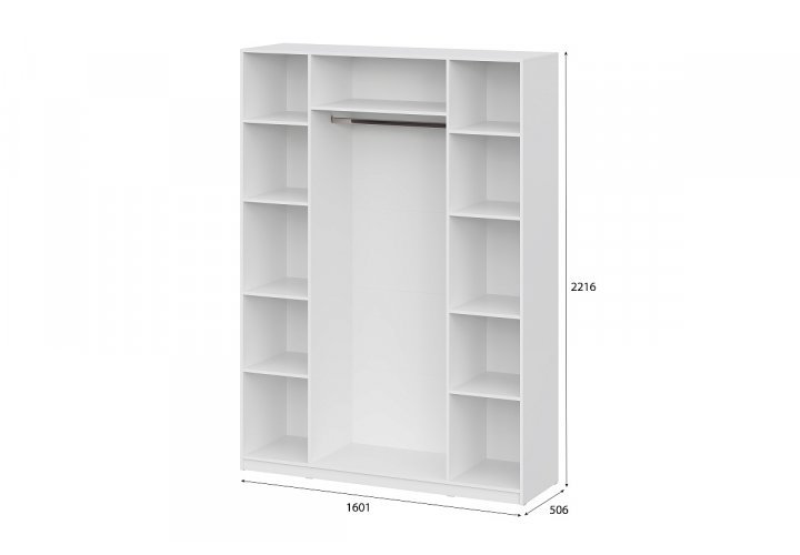 Шкаф ШК 5 (1600) (Серия 2) Белый текстурный