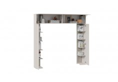 Шкаф навесной "Порто" со стеллажами СМ-393.21.022 - фото