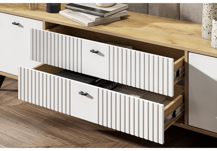 Тумба для телевидеоаппаратуры с ящиками Милан